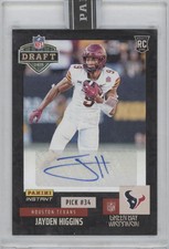 2025 Panini Instant NFL Draft Jayden Higgins #NFLDN-28 /1 Autograph RC