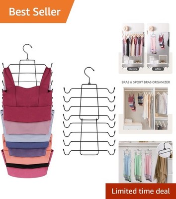 Multi-layer Tank Top and Bra Hangers 2 Pack Space Efficient Closet Organizer