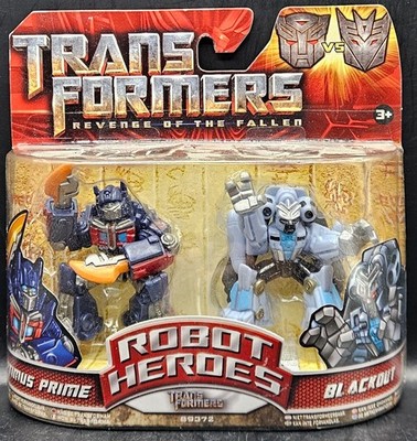 Transformers Robot Heroes Revenge of the Fallen Optimus Prime vs. Blackout