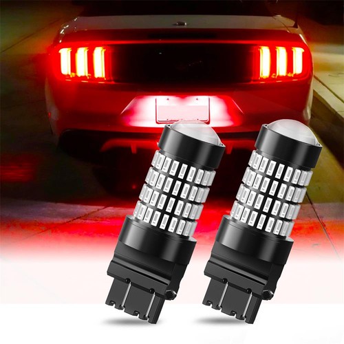 Wattstar 2 Lampadine LED 3157 Rosse – Luci Stop Posteriori 11W, DC9-24V, Non Polarità, Compatibili 3457 4057 4114