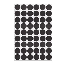 1-Table Self-adhesive Screw Covers Caps Sticker 21mm 54 in 1 Black Lines