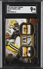 2015 TRIPLE THREADS 2015 PRIME ONYX PATCH #DLL 1/1 RANDALL COBB SGC 9