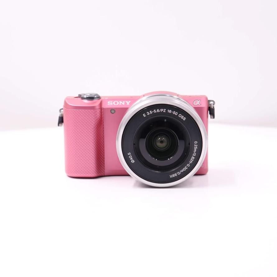 Sony a5000 Pink 20 1MP Mirrorless with 16-50mm Silver Lens Wi-Fi