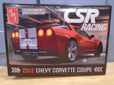 AMT 1551 1/25 SCALE 2012 Chevy Corvette Coupe CSR Racing model NEW IN DAMAGED BX