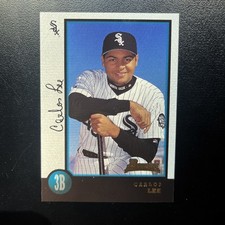 1998 Bowman Carlos Lee RC #428 Chicago White Sox Rookie Card. rookie card picture