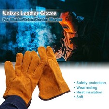 1 Pair Fireproof Welding  Gloves Anti-Heat Welder Gloves  Metal Hand Tools