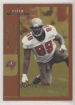 2002 Fleer Maximum To the Max 40/250 Warren Sapp #25 HOF 0a6