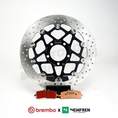 BREMBO BREMSSCHEIBE VORNE UND NEWFREN TS1 Beläge passt für Moto Guzzi V7 750 Special 2014