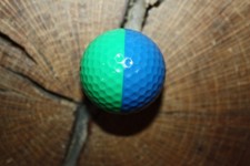 VINTAGE BLUE AND GREEN PING GOLF BALL