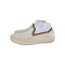 Rothy's The Original Slip-On Sneakers US 8.5 Womens White Knit Rainbow Shoes