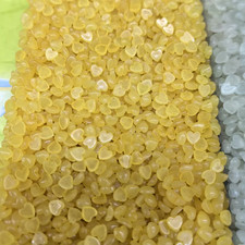 100pcs 4mm Natural Yellow Stone Heart CAB CABOCHON DIY Jewelry Making No Hole