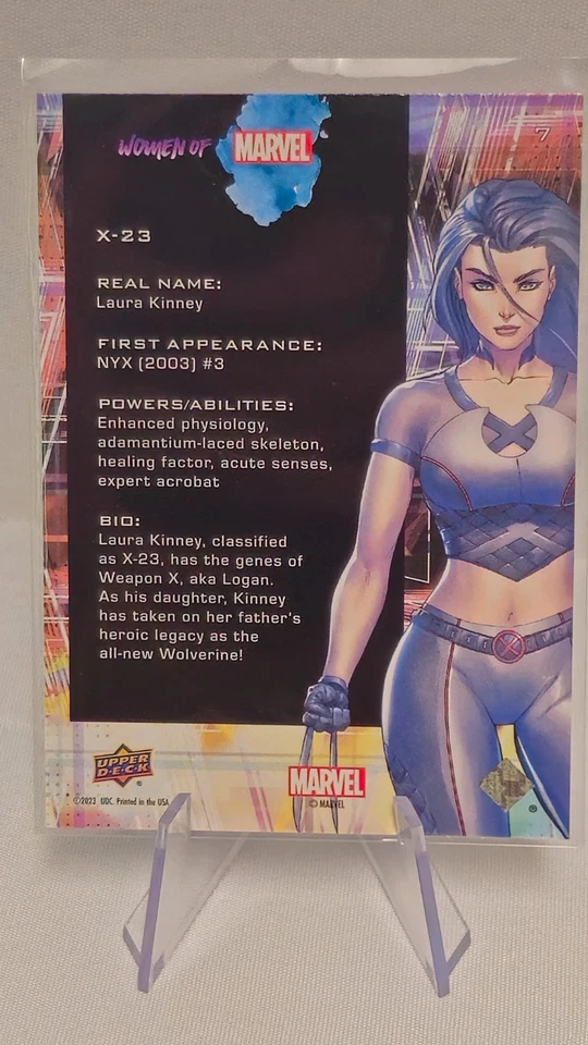 Upper Deck Women of Marvel 2024 Nr. 7 X-23 - Bild 3 von 3