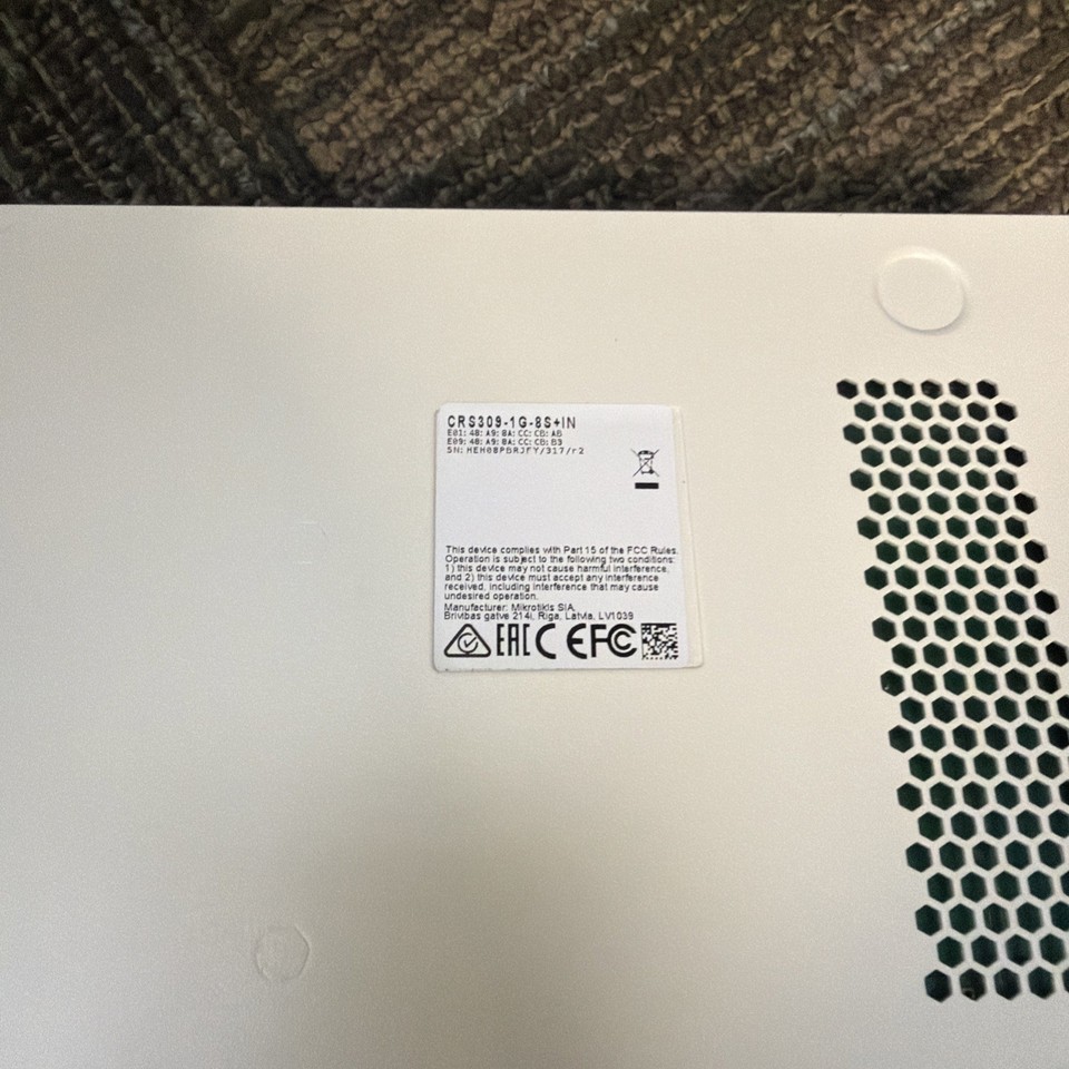 MikroTik CRS309-1G-8S+IN SFP+ 10Gbps Cloud Router Switch, White | eBay
