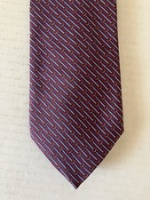 Brooks Brothers Men's Necktie Tie Silk Maroon Purple Blue Stripe Made in USA 58"