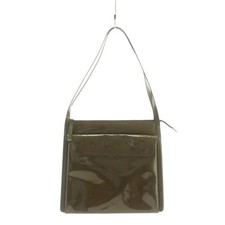 Borsa a tracolla Emporio Armani verde smaltato donna in pelle compatta AW78...