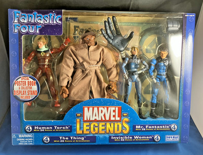 Marvel Legends - Fantastic Four 4 - 4 Figures & Poster Book (ToyBiz, 2005) MIB