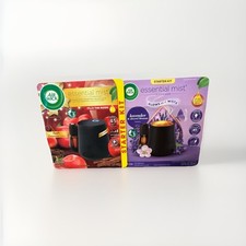Air Wick Essential Oil Diffuser Lavender Almond and Apple Cinnamon - Lot of 2