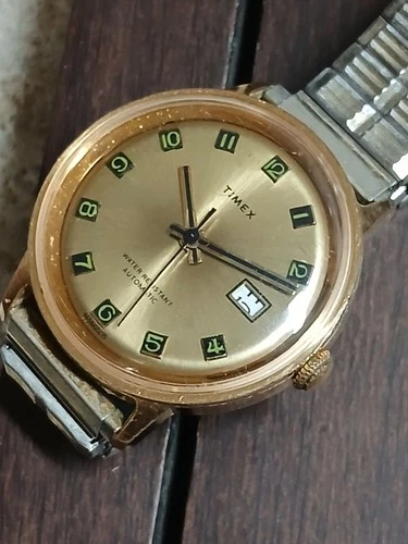 Vintage 1975 Timex Viscount Automatic Self Wind men's watch 4656103275 working!