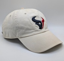 Houston Texans Hat Cap NFL Football 47' Brand Tan Beige Dad Clean Up Bull Logo