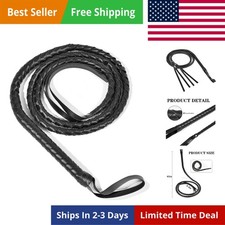 1pcs Faux Leather Black Whip