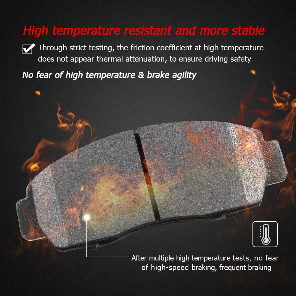Front and Rear Ceramic Disc Brake Pads For 2006-2010 Hyundai Accent Kia Rio Rio5