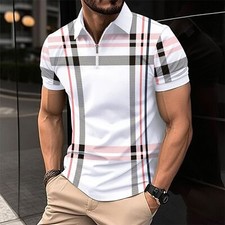 Men's Short Sleeve Slim Fit Polo Shirts Business Shirts Casual Golf Shirt