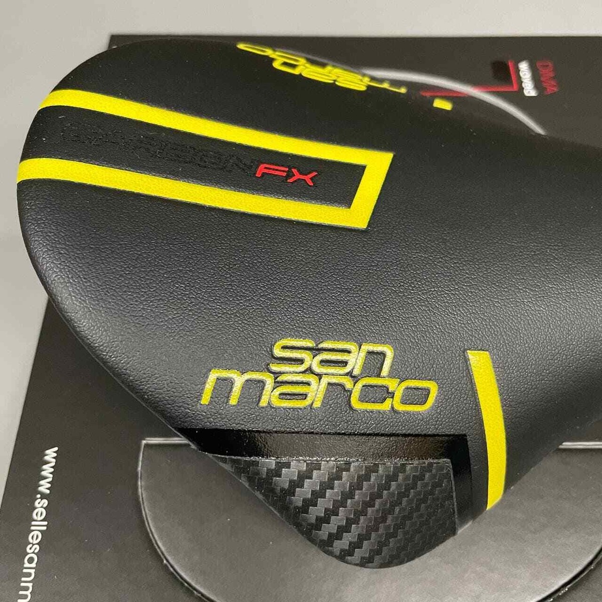 Selle San Marco Saddle Concor Carbon FX Narrow (Pce) Black Yellow