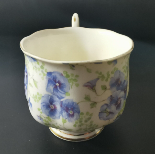 Vtg Royal Albert Blue Pansy Tea Cup Chintz Floral Flower Bone China England - Picture 2 of 6