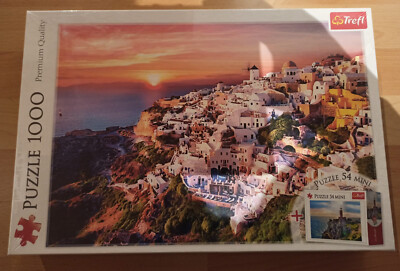 Trefl Puzzle Santorin 1000 Teile 68,3x48cm + 54 Teile Mini-Puzzle 20x13cm *NEU*