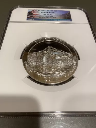 2010 5 OZ SILVER 25C MOUNT HOOD NGC MS 69 PL