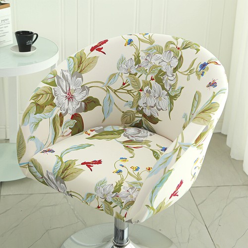 Semi-circular Curve Printed Elastic Chair Cover Bar Low Back Stool Chair Cover - Picture 8 of 31