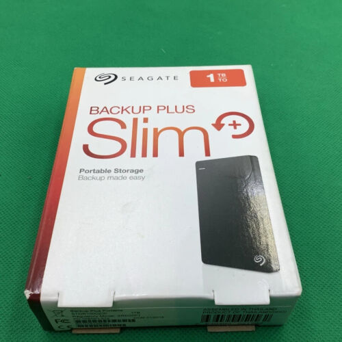 NEW Seagate Backup Plus Slim 1TB USB 3.0 Portable External Hard Drive RARE