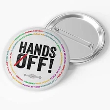 HANDS OFF! Our Rights Buttons - AT25-104