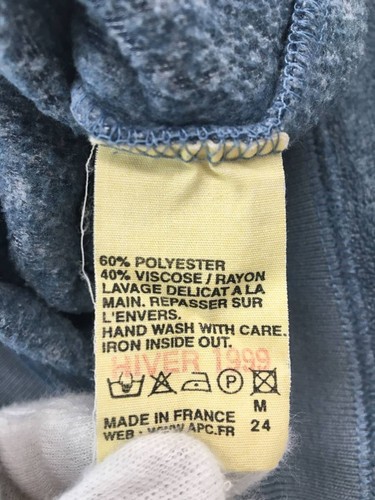 A.P.C. fleece Jacket polyester gray M Used - Picture 4 of 8