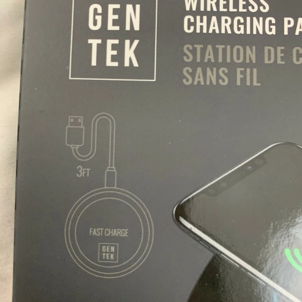 A BRAND NEW,  UN-OPENED GEN TEK WIRELESS CHARGING PAD FOR YOUR MOBILE PHONE FAST - Image 3 of 4