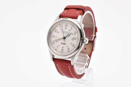 【NEAR MINT】 Hamilton Khaki 9721B White Dial Day Automatic Men's Watch from Japan