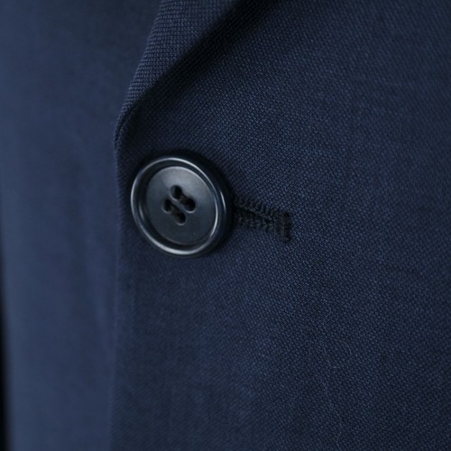 Mens Navy Blue Blazer 42R UK Size FACIS ETHOMAS Wool Sport Coat Jacket - Picture 8 of 14