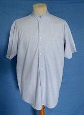 Vintage Issey Miyake Design Studio Collarless Check Cotton Men Shirt M