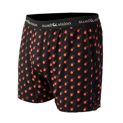 Swell Vision Bamboo Fiber Boxers w/ Smart Pocket & Bamboo Case - Cannonball (M) 