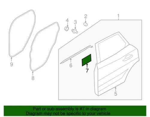 Aislador de panel de puerta original Ford Lincoln 2009-2024 Navigator MKC 4L3Z18203A16AA Foto 2 de 2