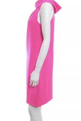 sail to sable hot pink dress Cowl Neck Shift Back Buttons Size M $228 NWT Cowl dress