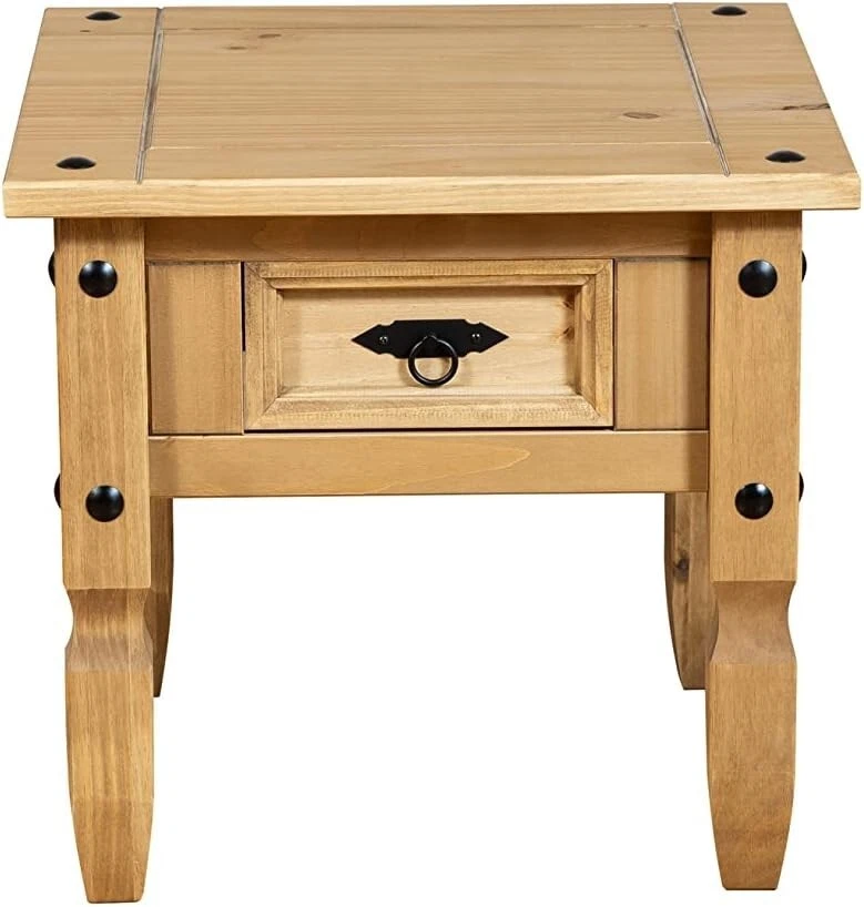 From The Tree Furniture Rustic Antique Style End Table with Storage Drawer - Image 2 of 4