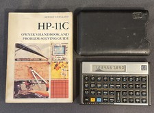 Vintage Pocket Hewlett Packard HP 11C Scientific Calculator Works Handbook