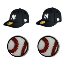 MLB New York Yankees Baseball Team For Crocs Shoe Charms Jibbitz - 4 Pieces
