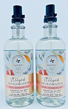 2 BATH  BODY WORKS AROMATHERAPY STEEPED INVIGORATION ROSE TANGERINE OIL MIST