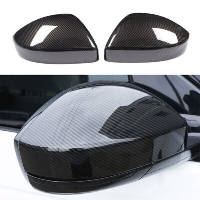 For Jaguar E-PACE 2018-2020 Carbon Fiber Exterior Rear View Mirror Cover Trim 2X