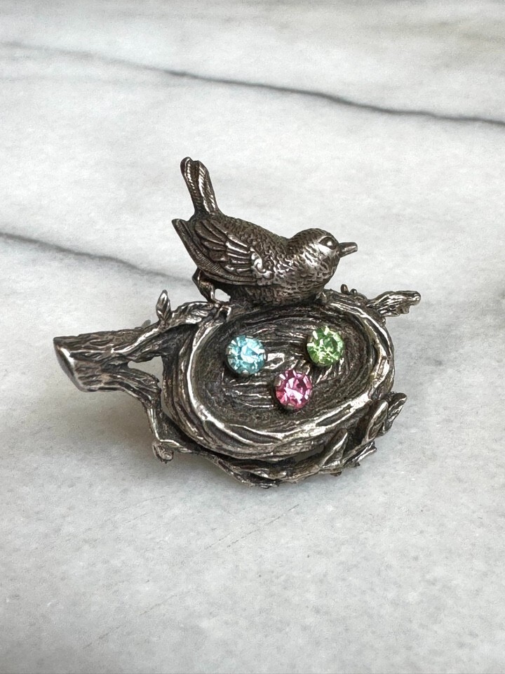 ANSON SOLID CAST 925 STERLING SILVER RHINESTONES … - image 2