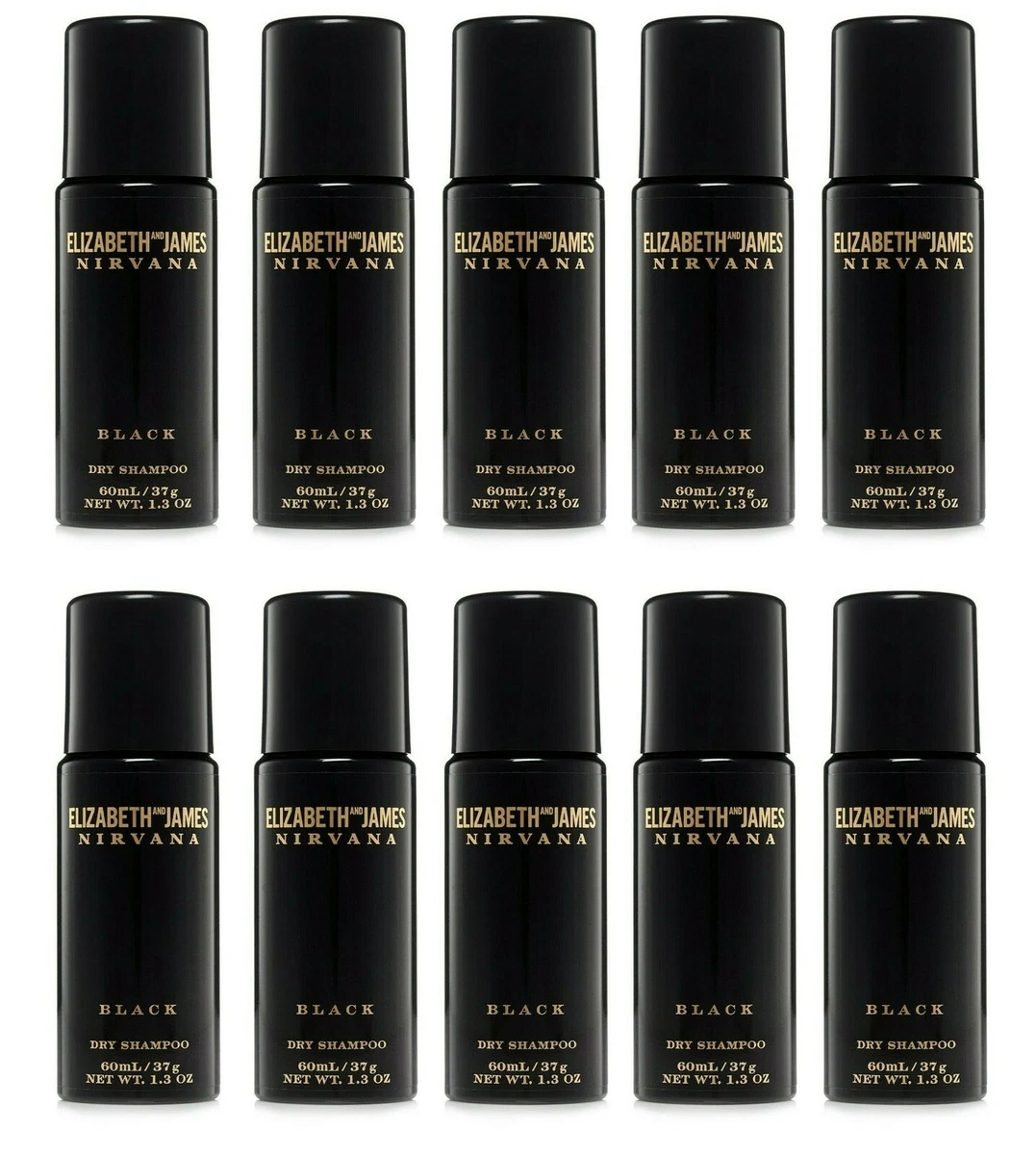 Nirvana BLACK by Elizabeth And James 1.3 oz Dry Shampoo for Women NEW PACK OF 10