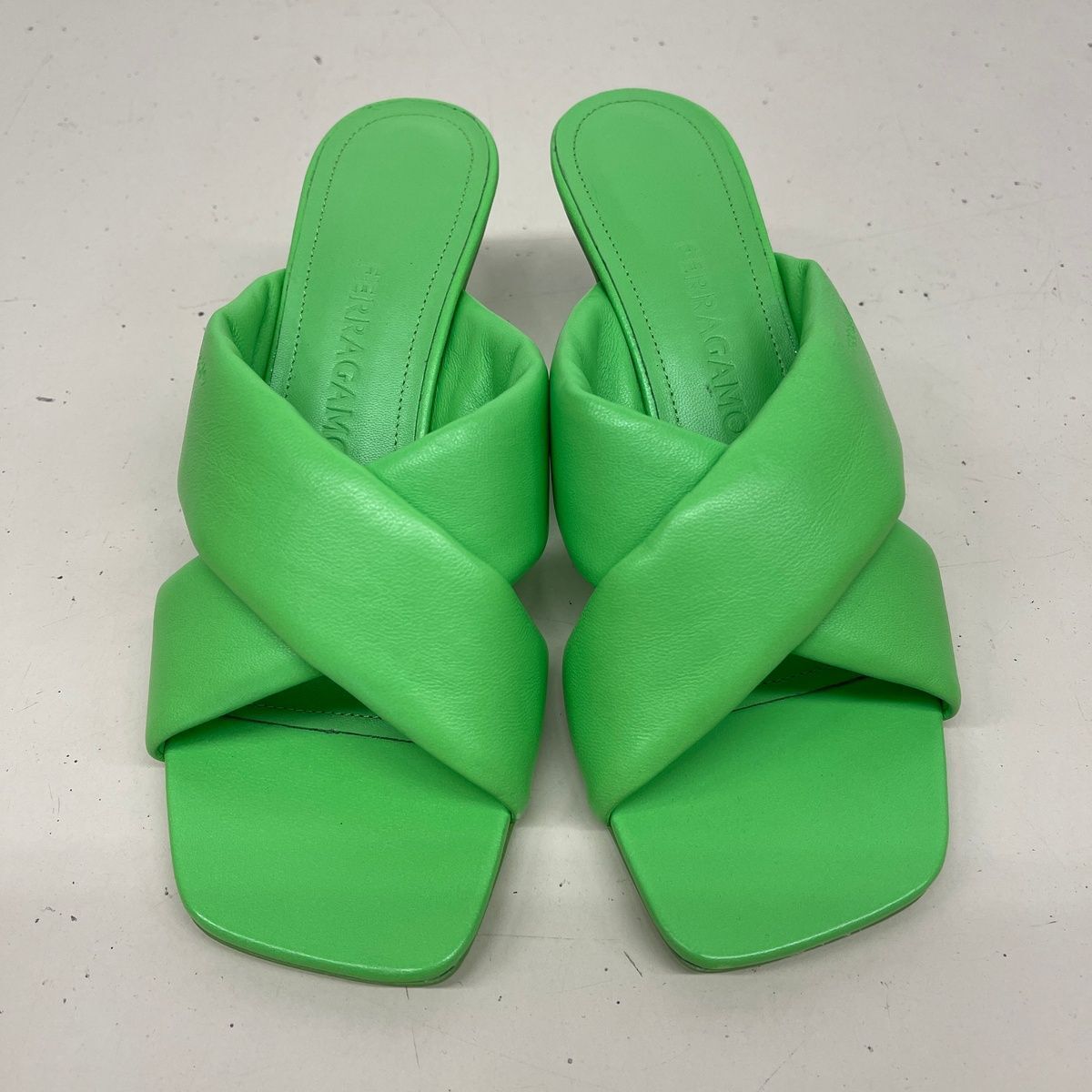 Ferragamo♪SALE♪ALUDRA FERRAGAMO Aludra Crossover-Strap Heel Sandal Women Size US
