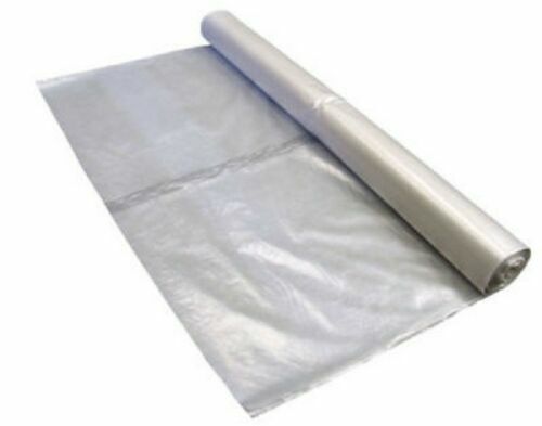 TPS Clear Builders Thin Polythene Plastic Sheet Roll Dust sheet | 25m x 4m 100M2 - Picture 1 of 5